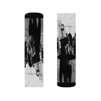 G Eazy and Kehlani Sublimation White Socks Polyester Unisex Regular Fit