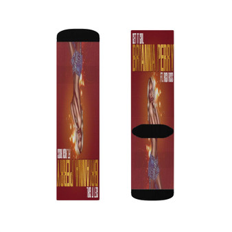 Get It Girl Brianna Perry Feat Rick Ross Sublimation White Socks Polyester Unisex Regular Fit