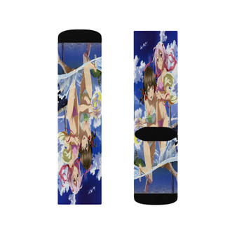 Guilty Crown Sexy Girls Sublimation White Socks Polyester Unisex Regular Fit