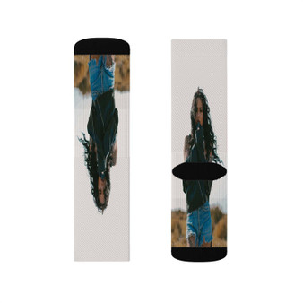 Kehlani Arts Sublimation White Socks Polyester Unisex Regular Fit