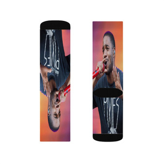 Kid Cudi Arts Best Sublimation White Socks Polyester Unisex Regular Fit