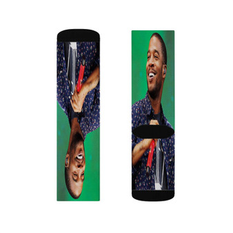 Kid Cudi Best Sublimation White Socks Polyester Unisex Regular Fit