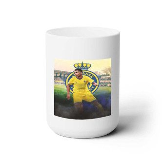 Cristiano Ronaldo Al Nassr FC White Ceramic Mug 15oz With BPA Free