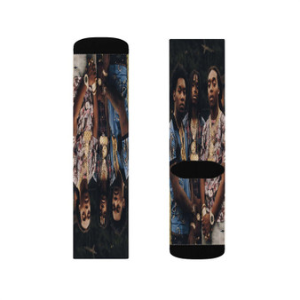 Migos Arts Sublimation White Socks Polyester Unisex Regular Fit