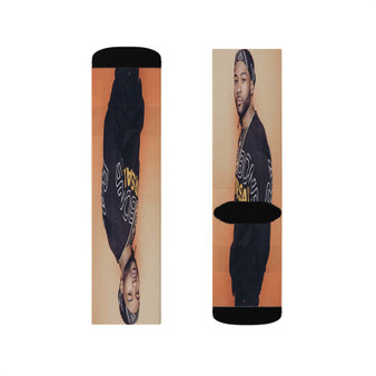 PARTYNEXTDOOR Arts Sublimation White Socks Polyester Unisex Regular Fit