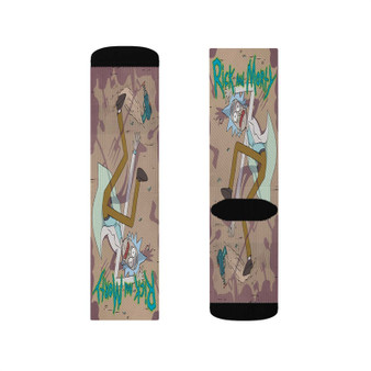 Rick and Morty Best Sublimation White Socks Polyester Unisex Regular Fit