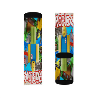 Roblox Best Sublimation White Socks Polyester Unisex Regular Fit