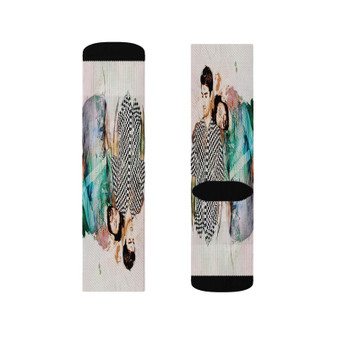 The Chainsmokers Arts Sublimation White Socks Polyester Unisex Regular Fit