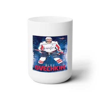 Alexander Ovechkin Washington Capitals White Ceramic Mug 15oz With BPA Free