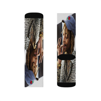 Wiz Khalifa Best Sublimation White Socks Polyester Unisex Regular Fit