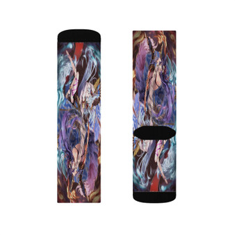 Yuel and Sochie Granblue Fantasy Sublimation White Socks Polyester Unisex Regular Fit