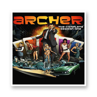 Archer Best Kiss-Cut Stickers White Transparent Vinyl Glossy