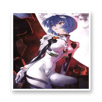 Ayanami Rei Neon Genesis Evangelion Kiss-Cut Stickers White Transparent Vinyl Glossy