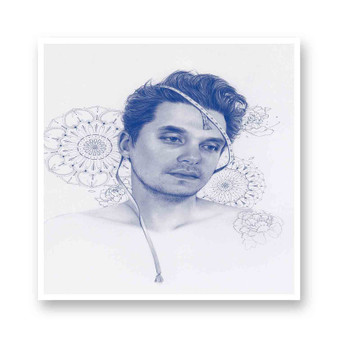 John Mayer Moving On and Getting Over Kiss-Cut Stickers White Transparent Vinyl Glossy