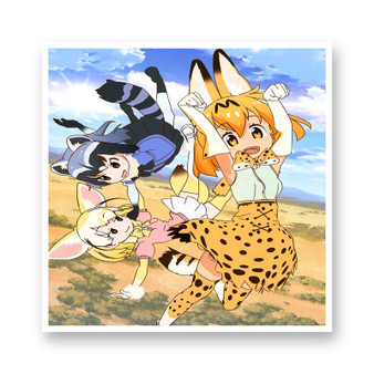 Kemono Friends Arts Kiss-Cut Stickers White Transparent Vinyl Glossy