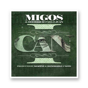 Migos Hoodrich Pablo Juan I Can Kiss-Cut Stickers White Transparent Vinyl Glossy