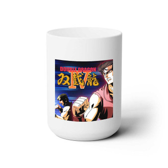 Double Dragon IV White Ceramic Mug 15oz With BPA Free