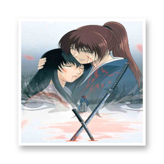 Rurouni Kenshin Meiji Kenkaku Romantan Tsuioku Hen Kiss-Cut Stickers White Transparent Vinyl Glossy