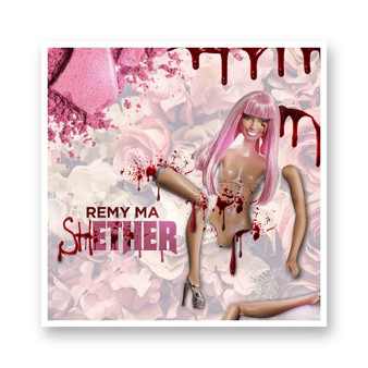 Sh ETHER Nicki Minaj Diss Remy Ma Kiss-Cut Stickers White Transparent Vinyl Glossy