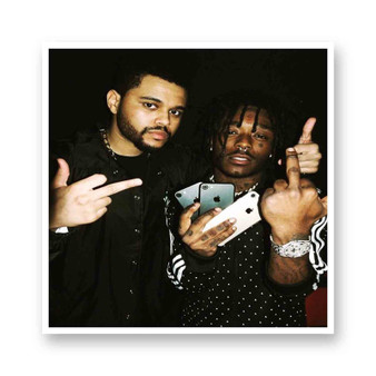 The Weeknd and Lil Uzi Vert Kiss-Cut Stickers White Transparent Vinyl Glossy