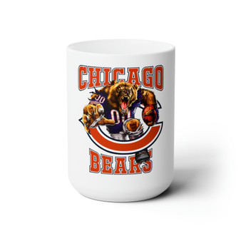 Chicago Bears NFL White Ceramic Mug 15oz With BPA Free