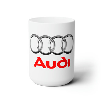 Audi White Ceramic Mug 15oz With BPA Free