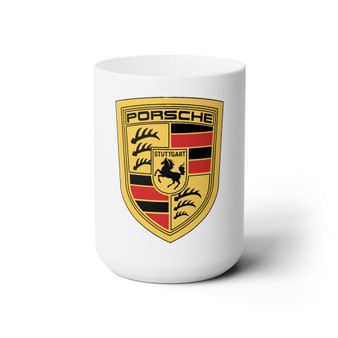 Porsche White Ceramic Mug 15oz With BPA Free