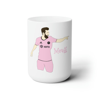 Messi Inter Miami FC White Ceramic Mug 15oz With BPA Free