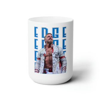 Edge WWE SmackDown White Ceramic Mug 15oz With BPA Free