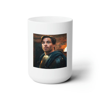 Chris Pine White Ceramic Mug 15oz With BPA Free