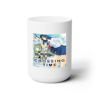 Crossing Time White Ceramic Mug 15oz With BPA Free