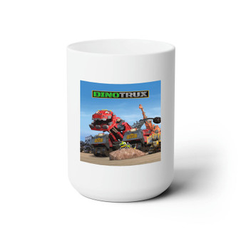 Dinotrux White Ceramic Mug 15oz With BPA Free