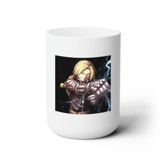 Edward Elric Fullmetal Alchemist White Ceramic Mug 15oz With BPA Free