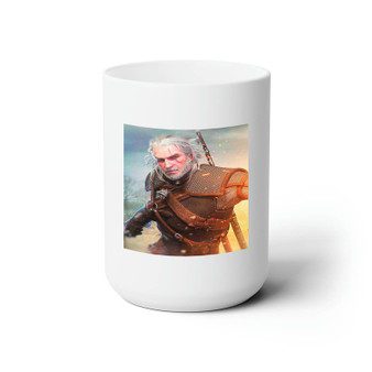 Geralt of Rivia The Witcher Saga White Ceramic Mug 15oz With BPA Free