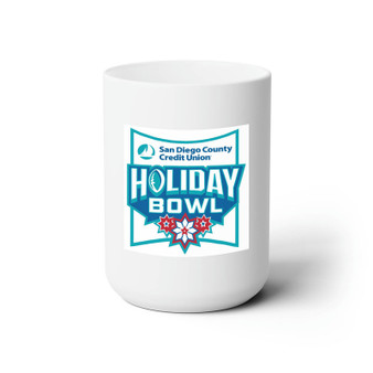 Holiday Bowl White Ceramic Mug 15oz With BPA Free