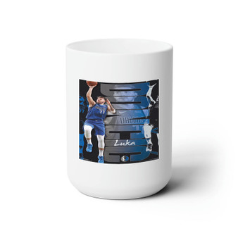 Luka Don i Dallas Mavericks White Ceramic Mug 15oz With BPA Free