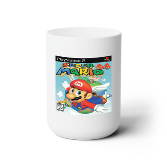 Super Mario 64 White Ceramic Mug 15oz With BPA Free