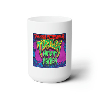 Teenage Mutant Ninja Turtles Mutant Mayhem White Ceramic Mug 15oz With BPA Free