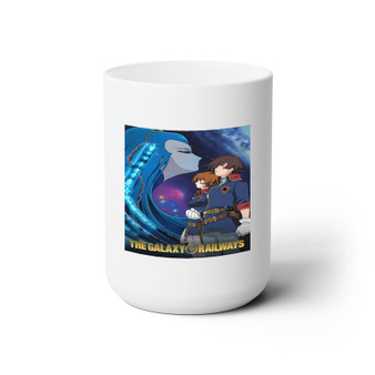 The Galaxy Railways White Ceramic Mug 15oz With BPA Free