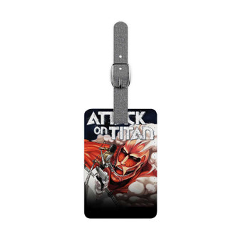 Attack on Titan Ink Polyester Saffiano Rectangle White Luggage Tag Card Insert