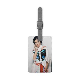 DJ Juicy M Polyester Saffiano Rectangle White Luggage Tag Card Insert