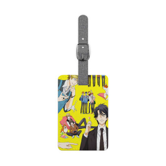 Hitorijime My Hero Polyester Saffiano Rectangle White Luggage Tag Card Insert