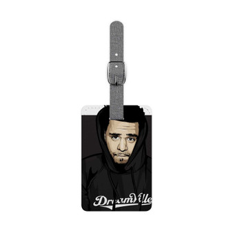 J Cole Dreamville Polyester Saffiano Rectangle White Luggage Tag Card Insert