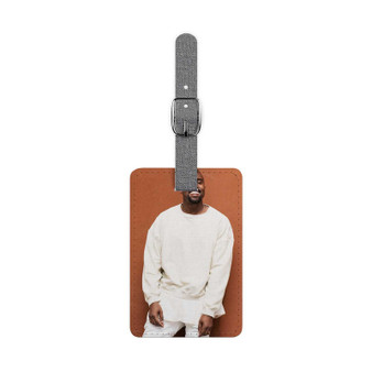 Kanye West Polyester Saffiano Rectangle White Luggage Tag Card Insert