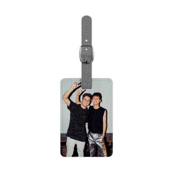 Martin Garrix Troye Sivan There For You Polyester Saffiano Rectangle White Luggage Tag Card Insert