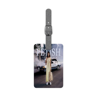 Selena Gomez Fetish Polyester Saffiano Rectangle White Luggage Tag Card Insert