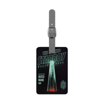 The Weeknd Starboy Legend of the Fall 2017 World Tour Polyester Saffiano Rectangle White Luggage Tag Card Insert