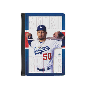 Mookie Betts LA Dodgers PU Faux Black Leather Passport Cover Wallet Holders Luggage Travel