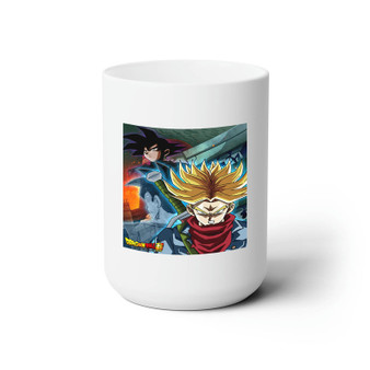 Dragon Ball Super Trunks White Ceramic Mug 15oz Sublimation BPA Free