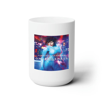 Ghost in the Shell White Ceramic Mug 15oz Sublimation BPA Free